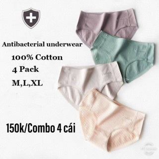Quần Underpants 6 màu Cotton Kháng Khuẩn